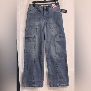 Celebrity Pink Women's Blue Cargo Jeans